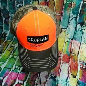 K-products brand hat safety orange, brown‎ and camouflage